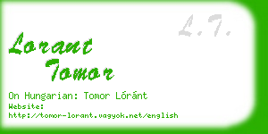 lorant tomor business card