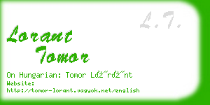 lorant tomor business card